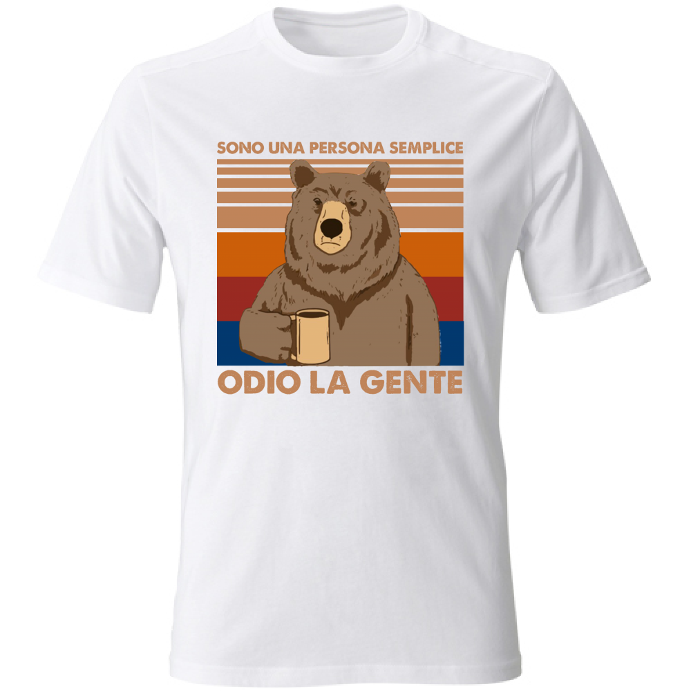 T-Shirt Unisex Large Orso caffe