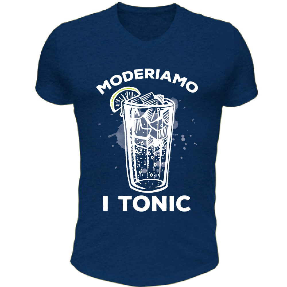 T-Shirt Unisex Scollo V Moderiamo i Tonic