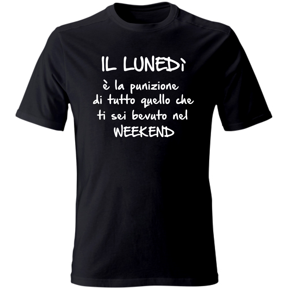 T-Shirt Unisex Il lunedì - Scritte Divertenti