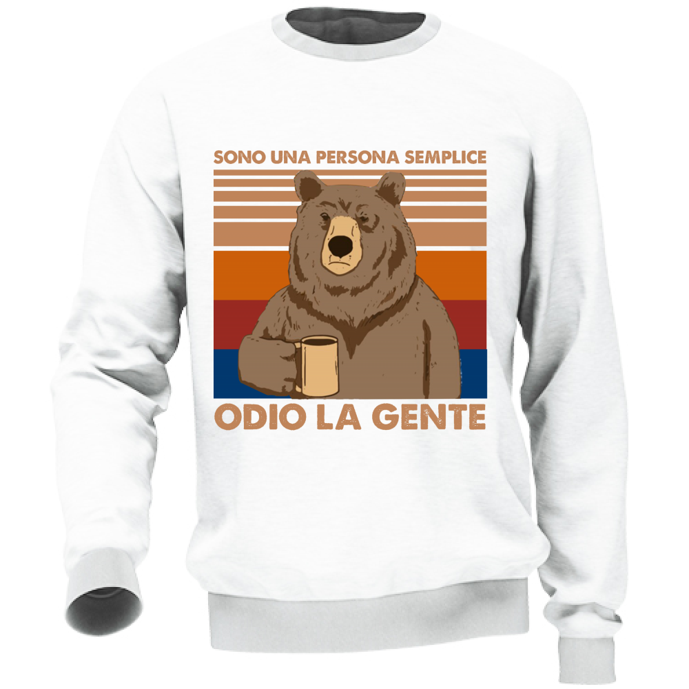 Felpa Unisex Orso caffe