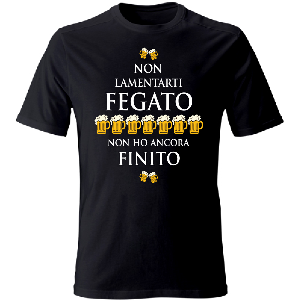 T-Shirt Unisex Large Fegato - Scritte Divertenti