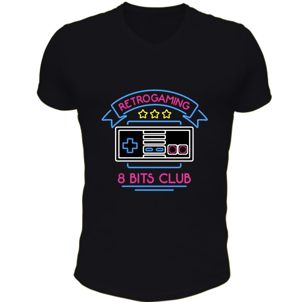 T-Shirt Unisex Scollo V Retro Gaming