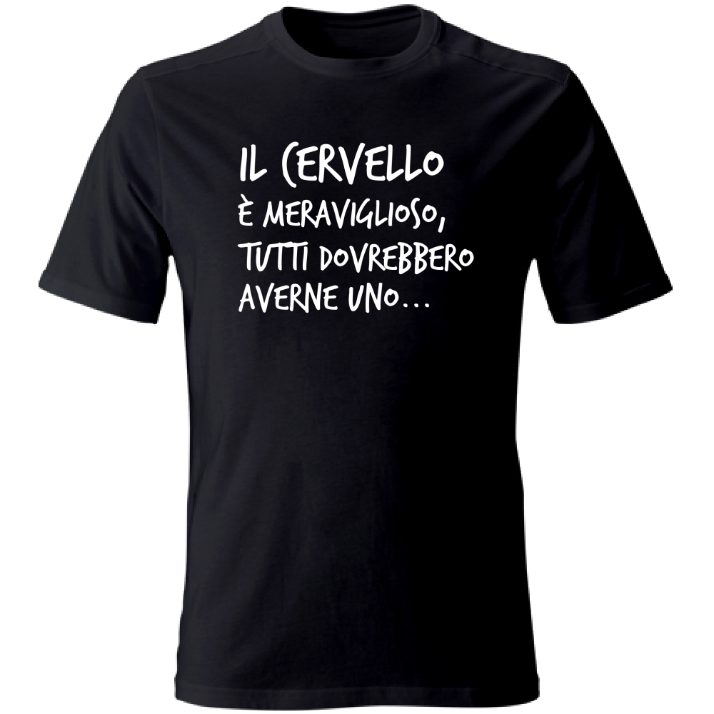 T-Shirt Unisex Il Cervello - Scritte Divertenti