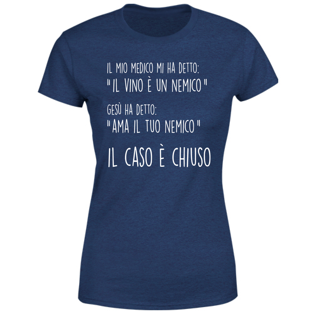 T-Shirt Donna Il caso è chiuso - Scritte Divertenti