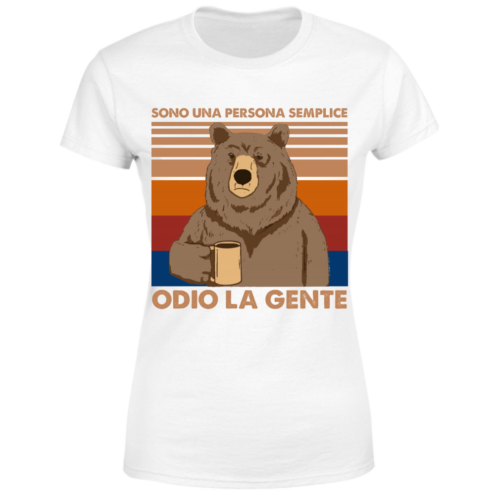 T-Shirt Donna Orso caffe