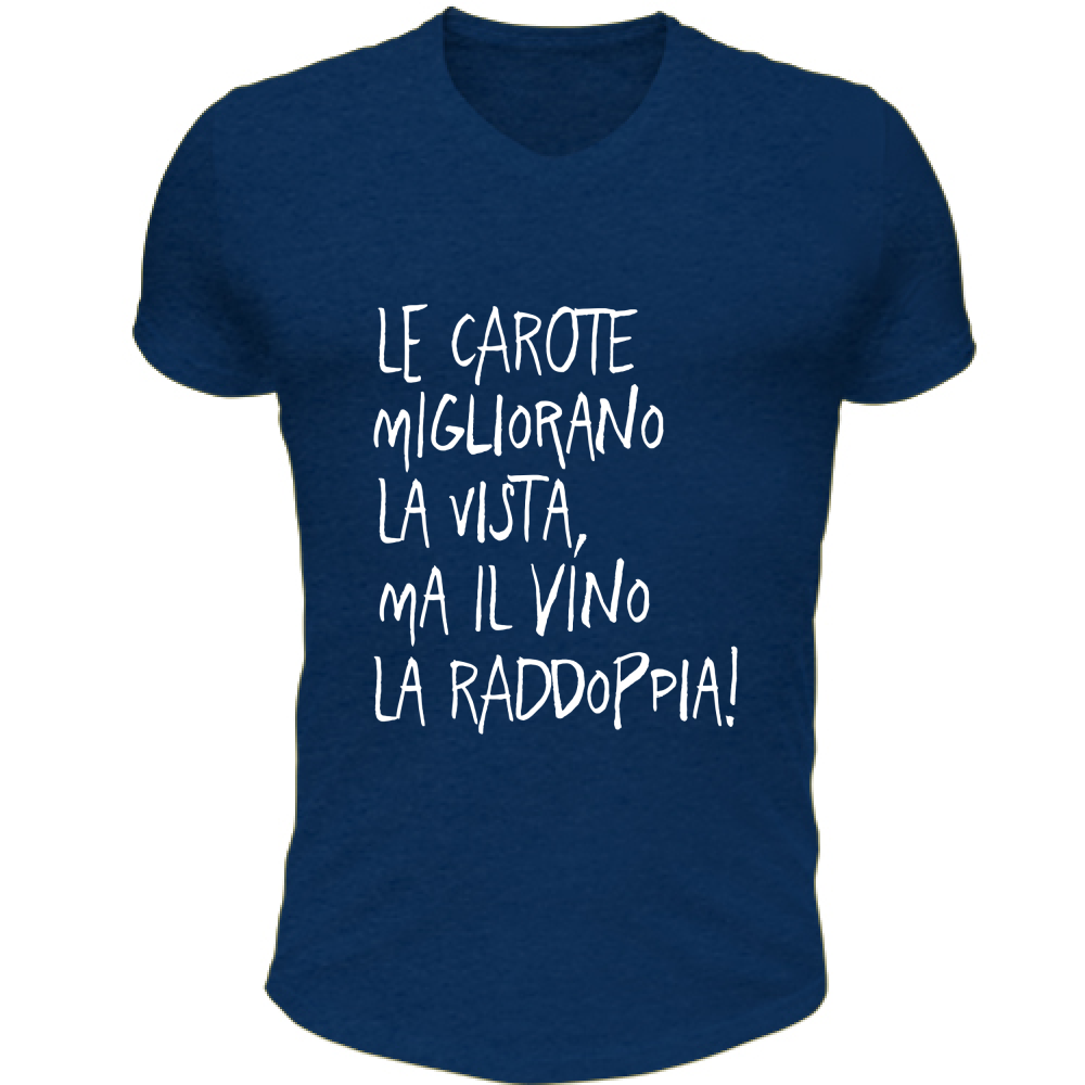 T-Shirt Unisex Scollo V Le carote - Scritte Divertenti