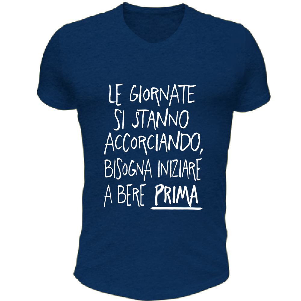 T-Shirt Unisex Scollo V Giornate corte - Scritte Divertenti