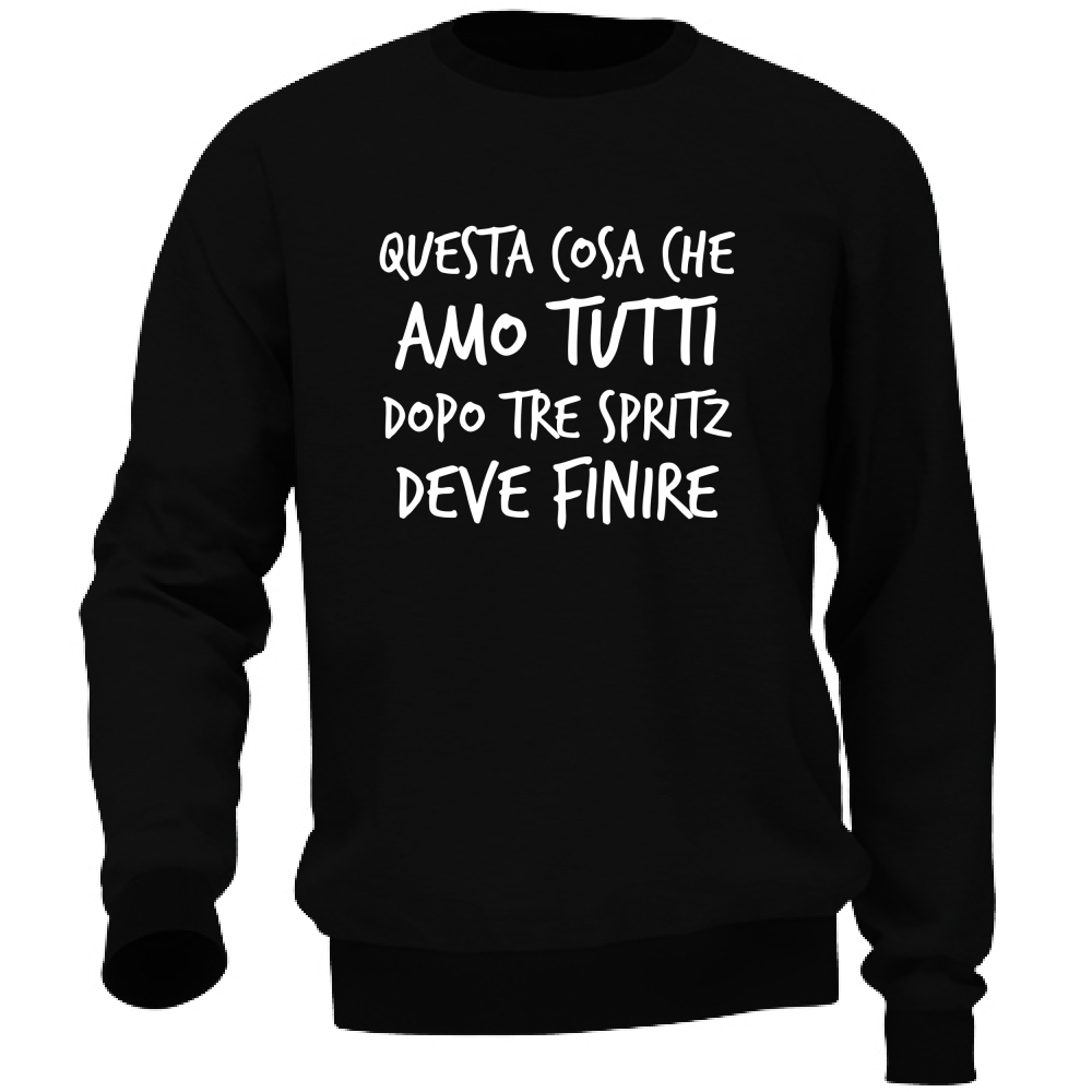 Felpa Unisex Amo tutti - Scritte Divertenti